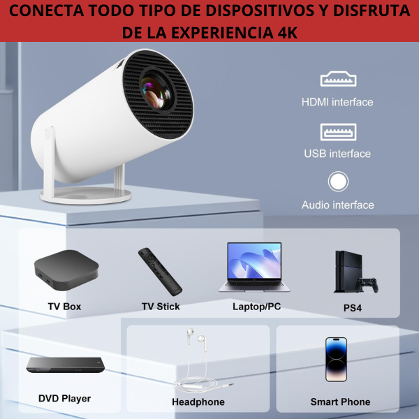 Proyector Portátil Ultra HD